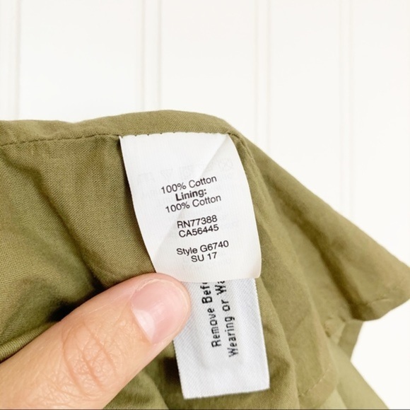 Madewell Size 4 Ruffle Wrap Mini Skirt Olive Green - Picture 6 of 6